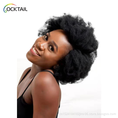 New design human hair short tight afro kinky bulk hair for loc extensions